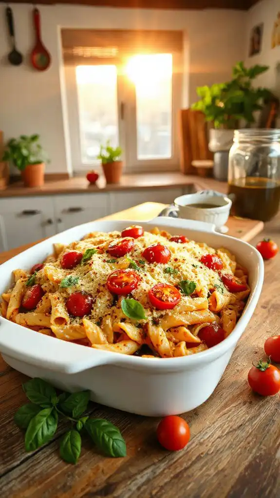 cheesy baked pasta dish