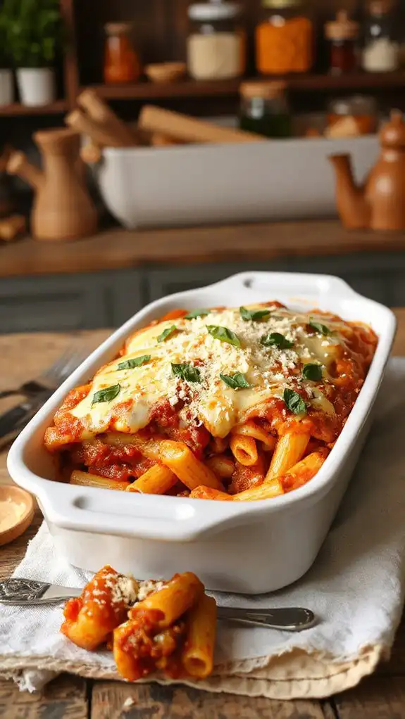 cheesy baked pasta dish
