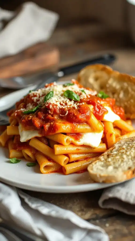 cheesy baked pasta dish