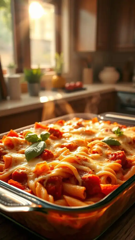 cheesy baked pasta dish cheesy baked pasta dish