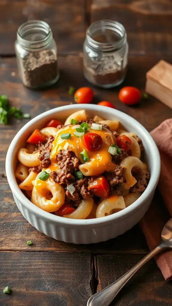 cheesy beef and macaroni