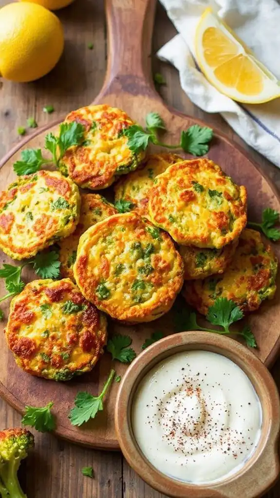 cheesy broccoli fritter recipe