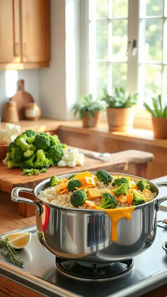 cheesy broccoli rice casserole