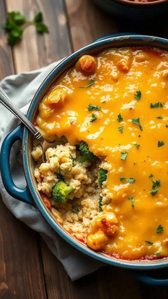 cheesy broccoli rice dish