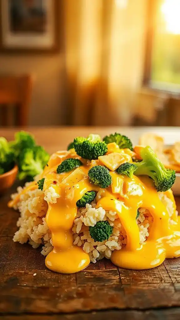 cheesy broccoli rice dish