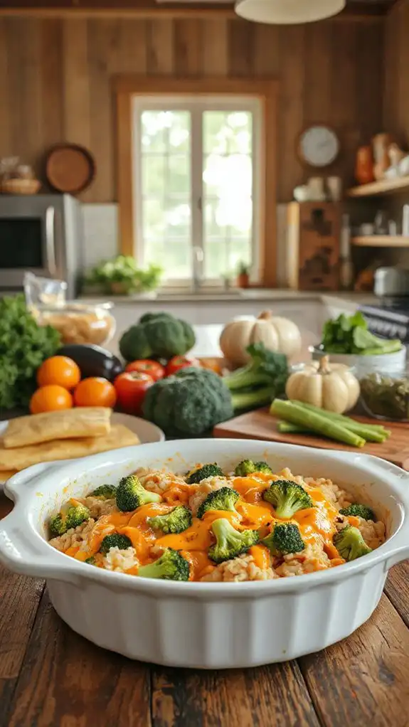 cheesy broccoli rice dish