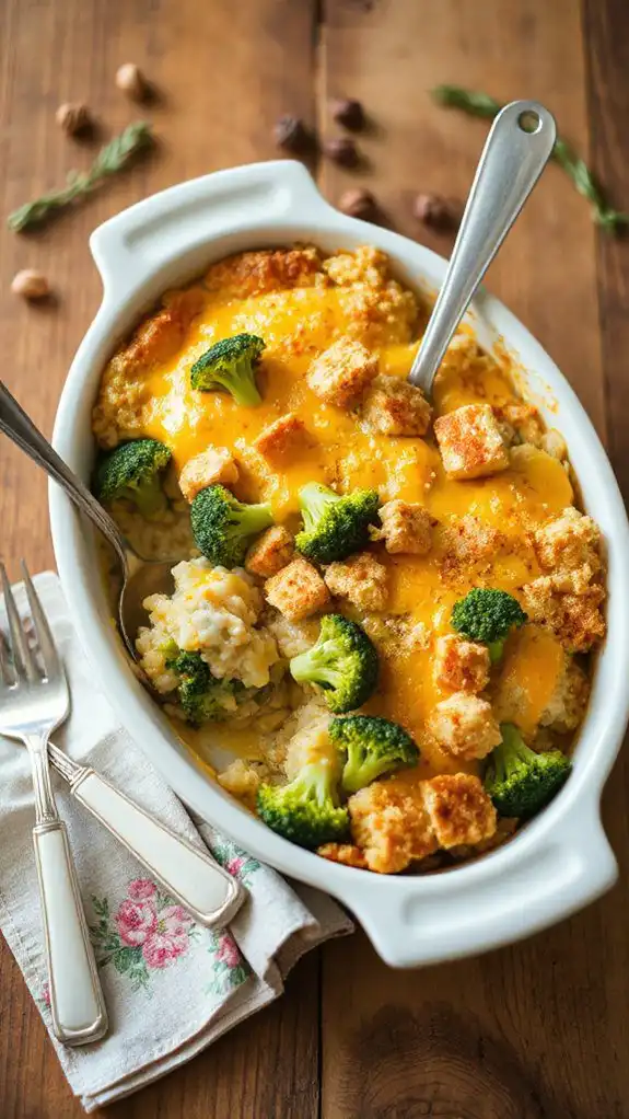 cheesy broccoli rice dish
