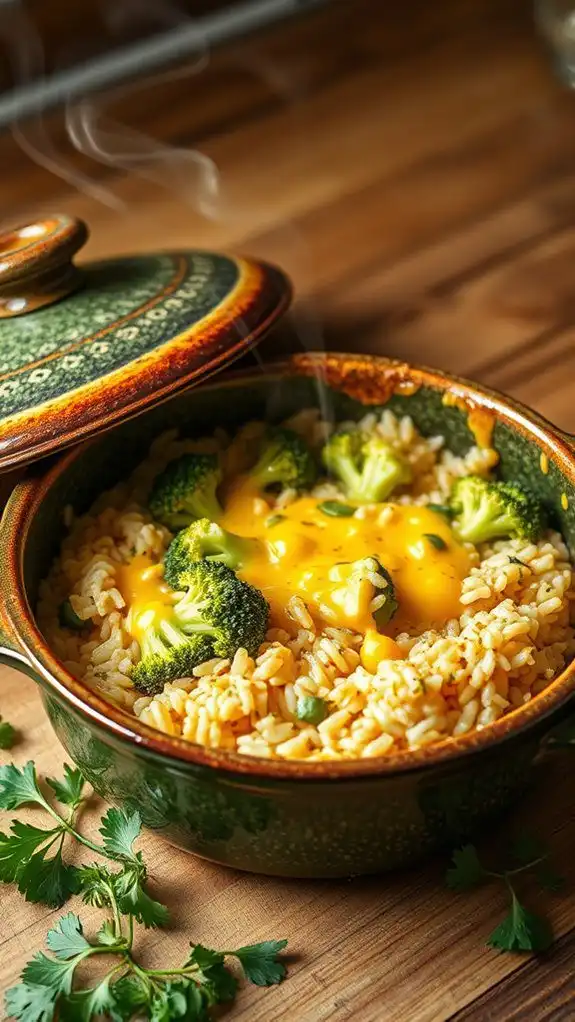 cheesy broccoli rice dish