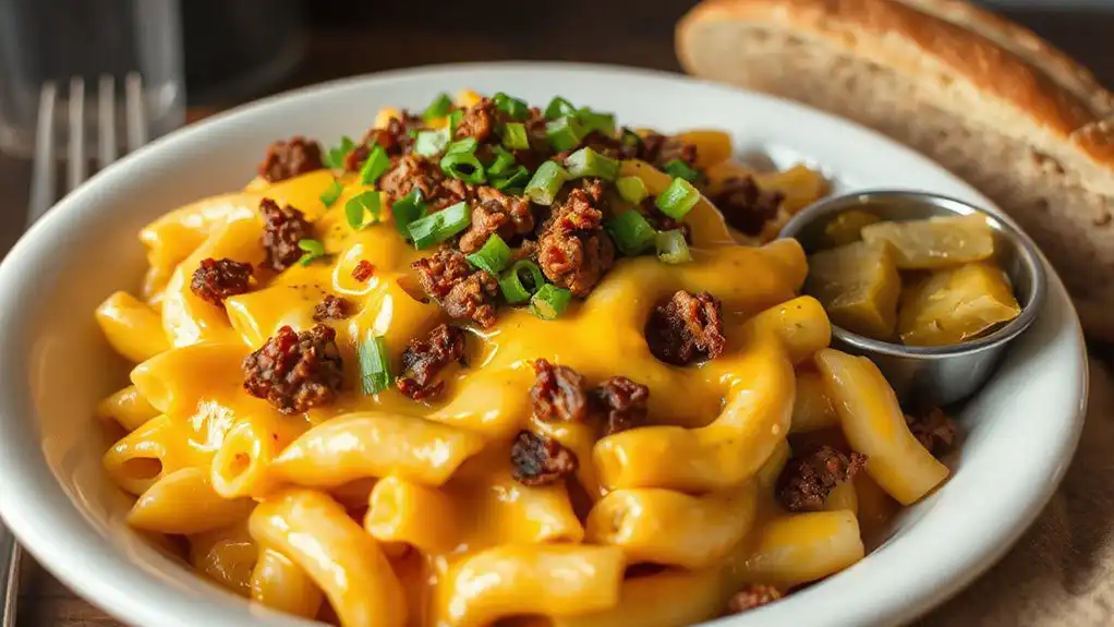 cheesy burger pasta casserole cheesy burger pasta casserole