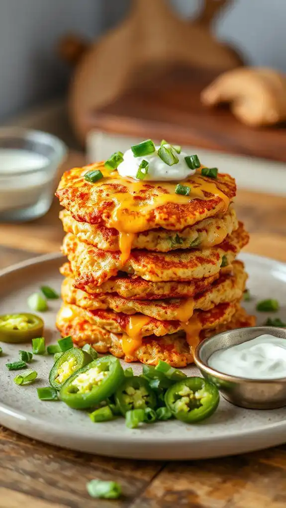 cheesy cauliflower pancakes recipe