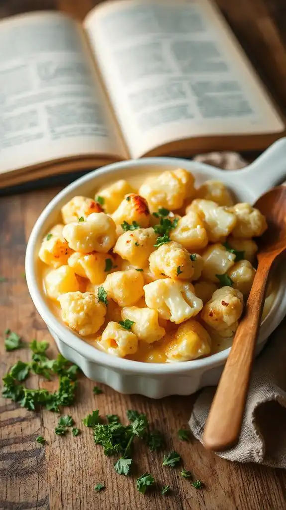 cheesy cauliflower pasta dish