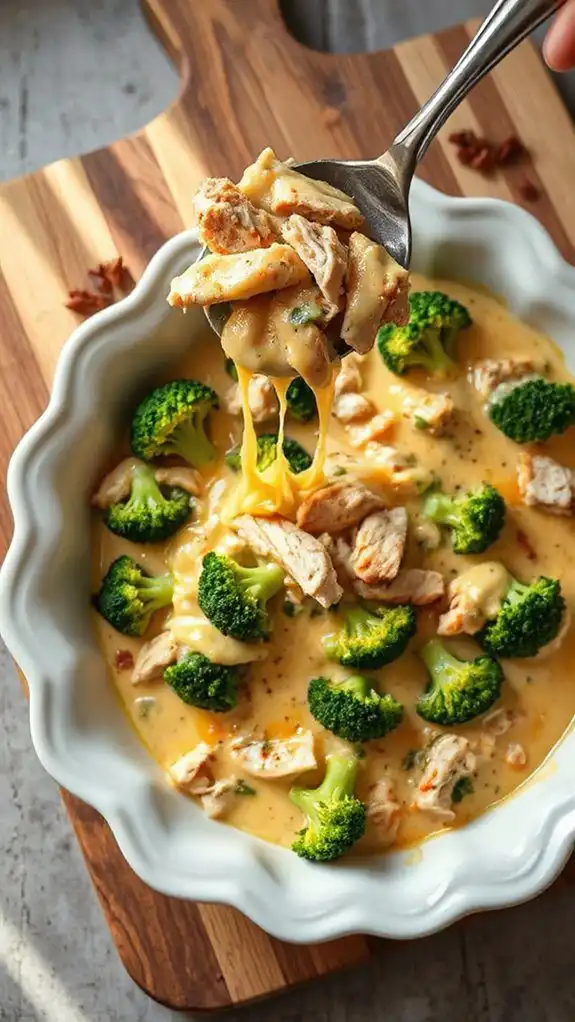 cheesy chicken broccoli dish