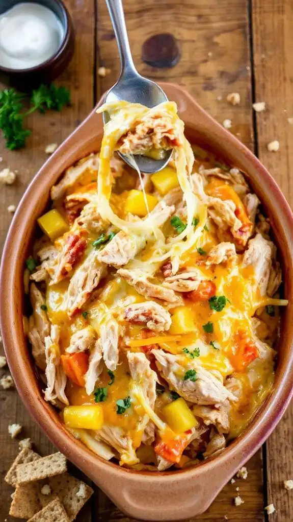 cheesy chicken casserole recipe