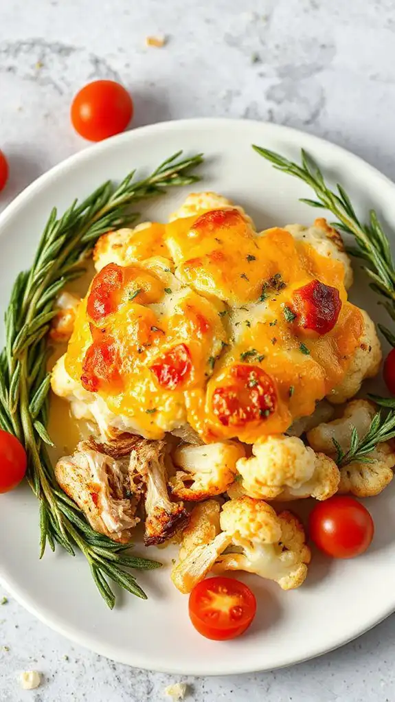 cheesy chicken cauliflower bake