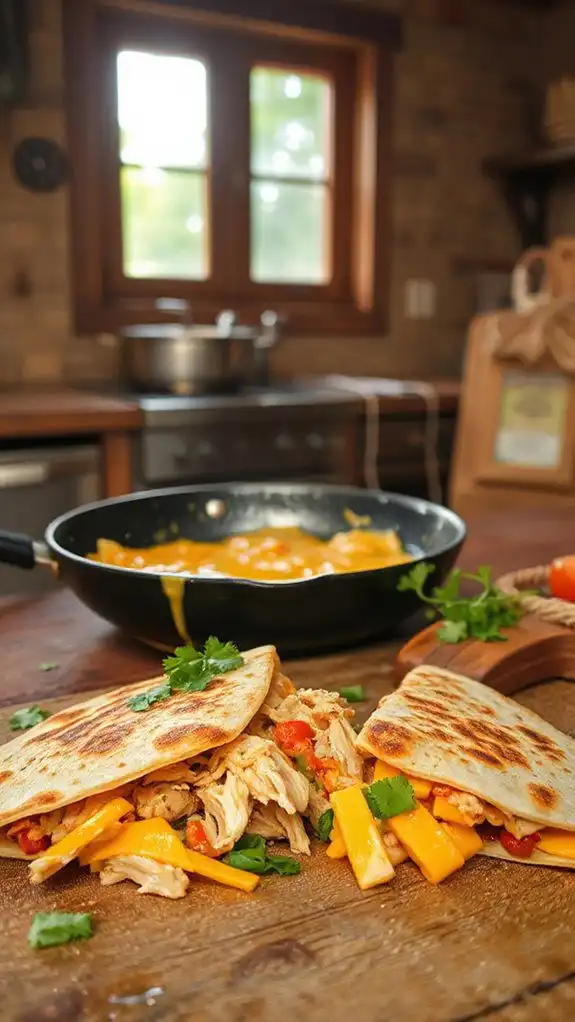 cheesy chicken quesadillas recipe