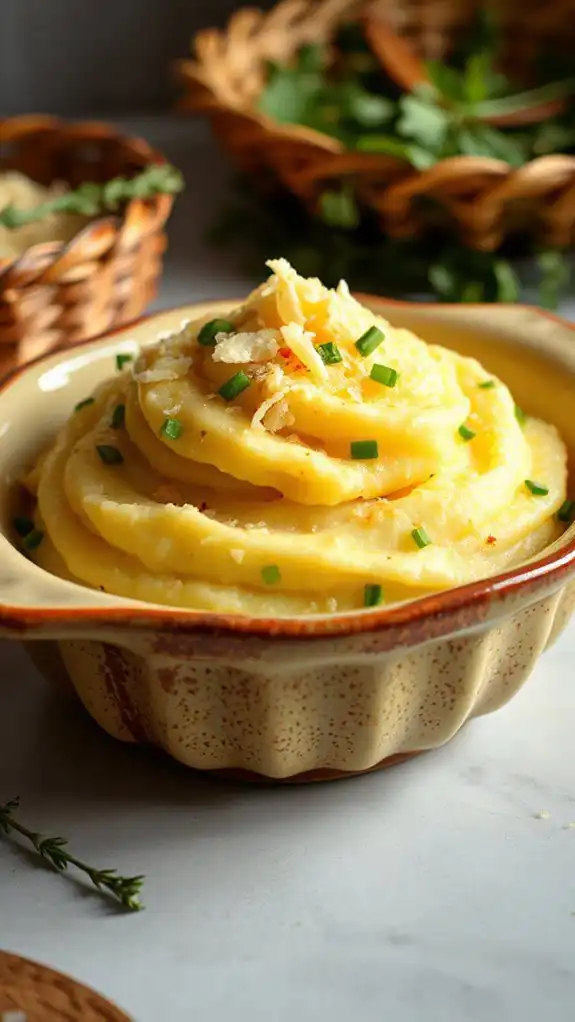 cheesy chive parmesan dish
