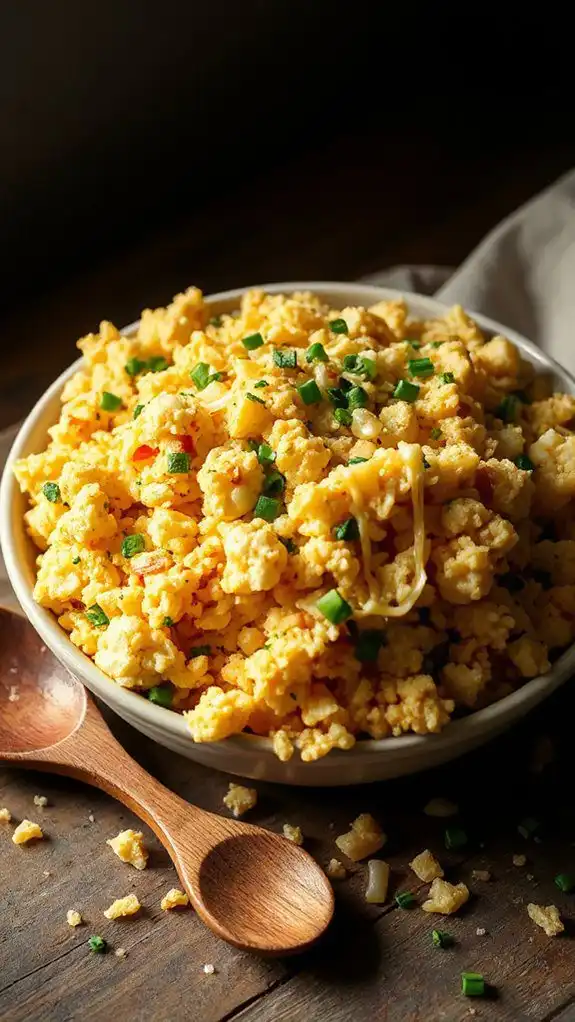 cheesy garlic cauliflower dish