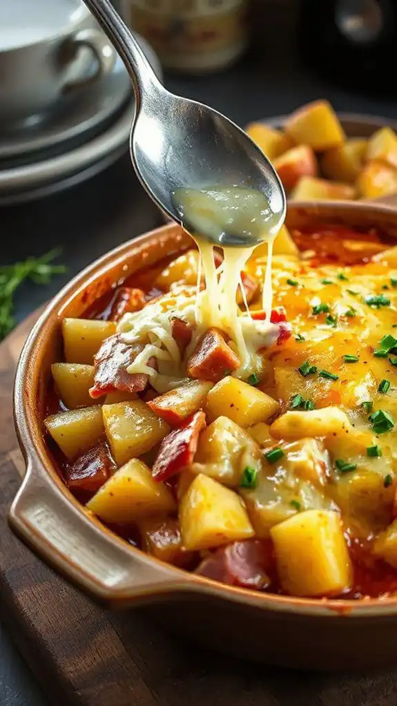 cheesy ham potato casserole