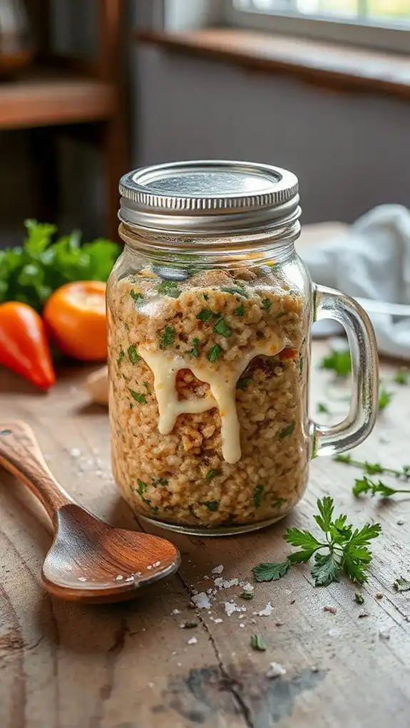 cheesy herb infused oatmeal
