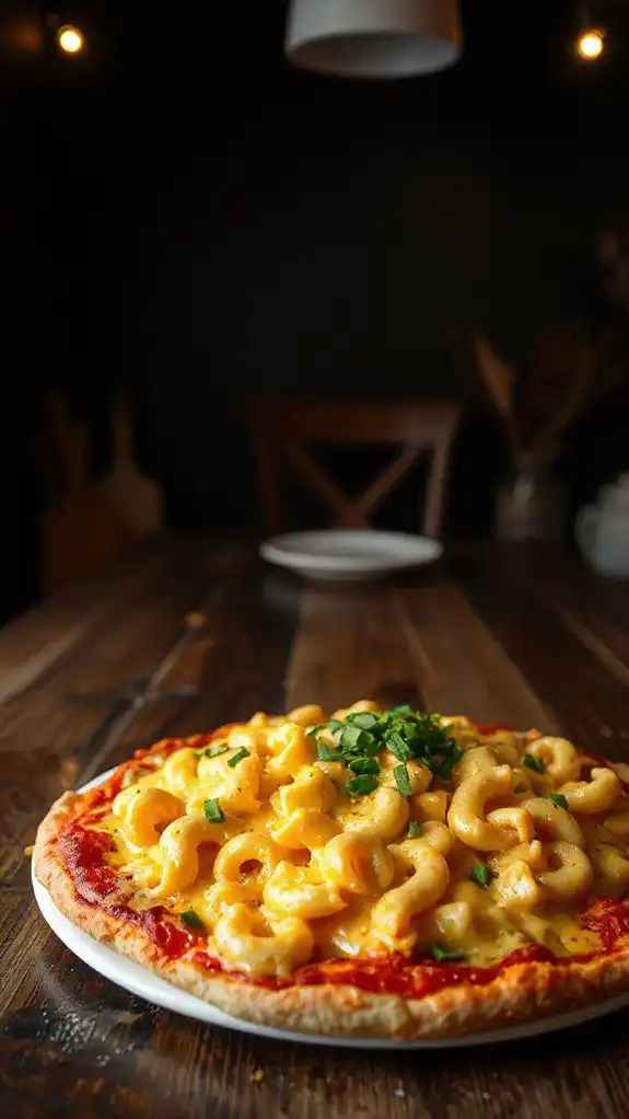 cheesy pasta pizza treat