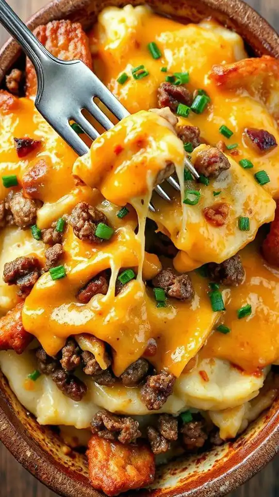 cheesy potato hamburger casserole