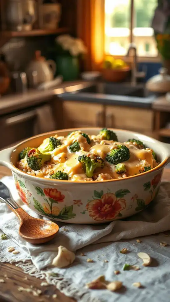 cheesy rice broccoli dish