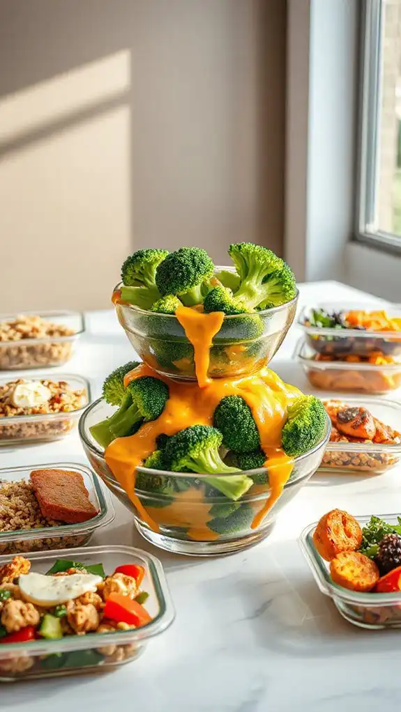 cheesy steamed broccoli dish