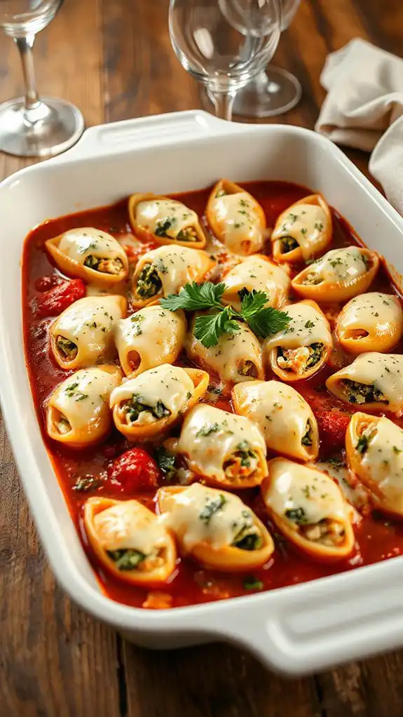 cheesy stuffed pasta shells