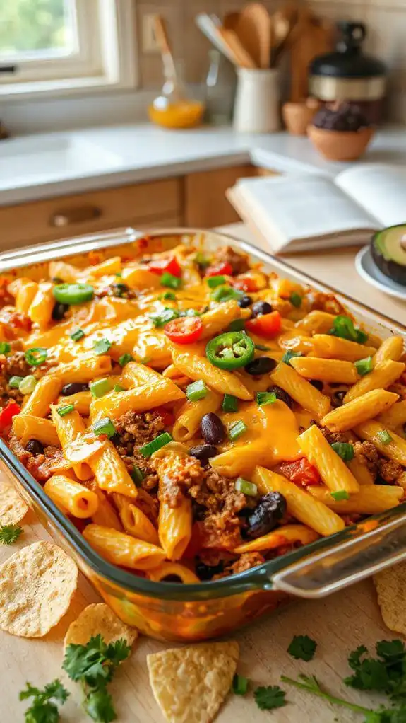 cheesy taco pasta dish cheesy taco pasta dish