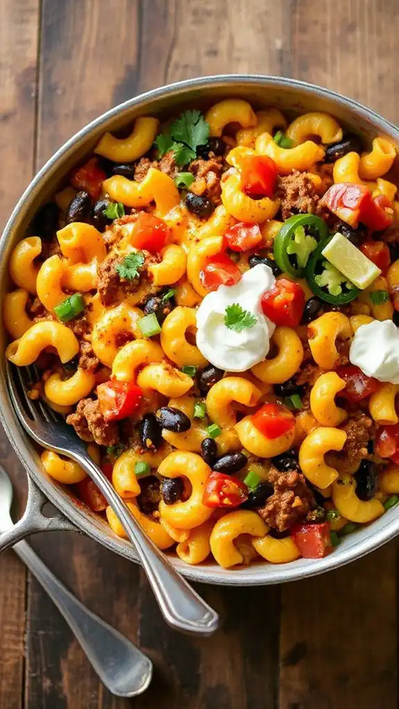 cheesy taco pasta recipe