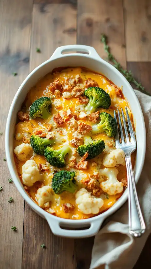 cheesy vegetable casserole dish