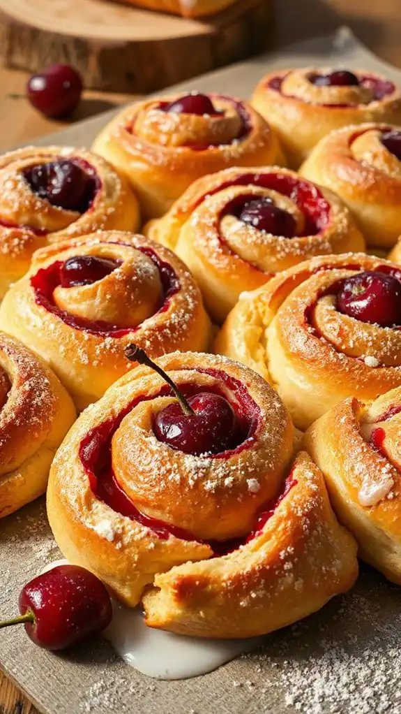 cherries jubilee sweet rolls