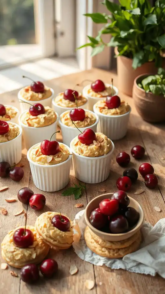 cherry almond baked treats