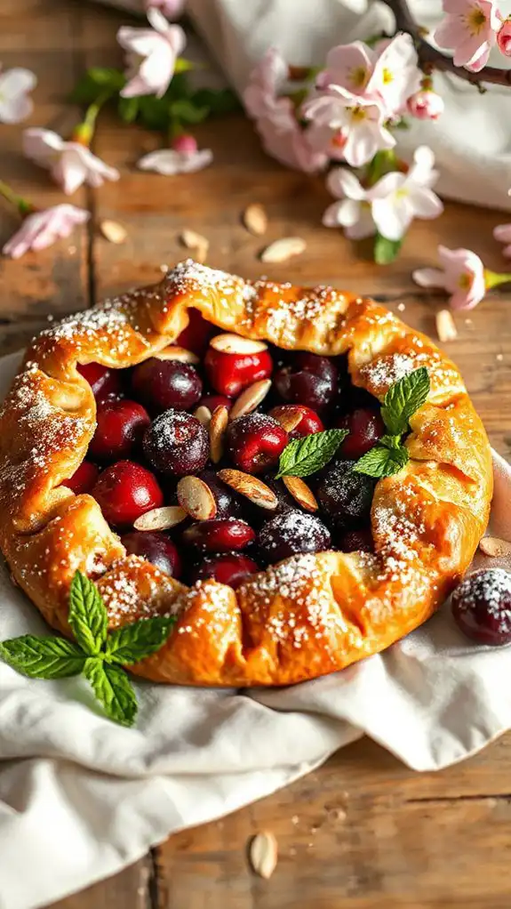 cherry almond dessert pastry cherry almond dessert pastry