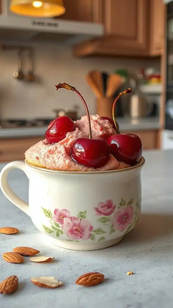 cherry almond microwave dessert cherry almond microwave dessert