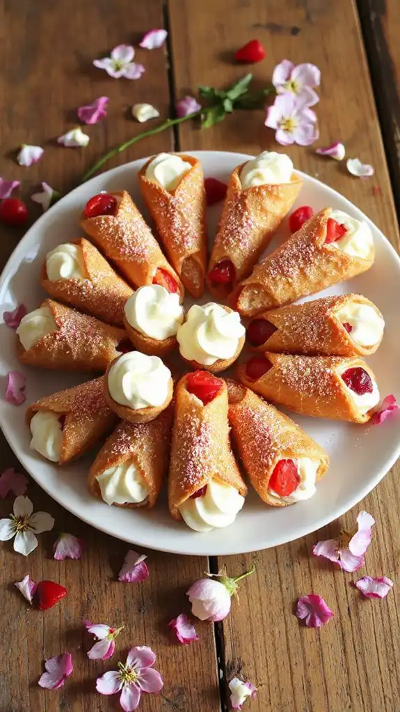 cherry blossom filled cannoli cherry blossom filled cannoli