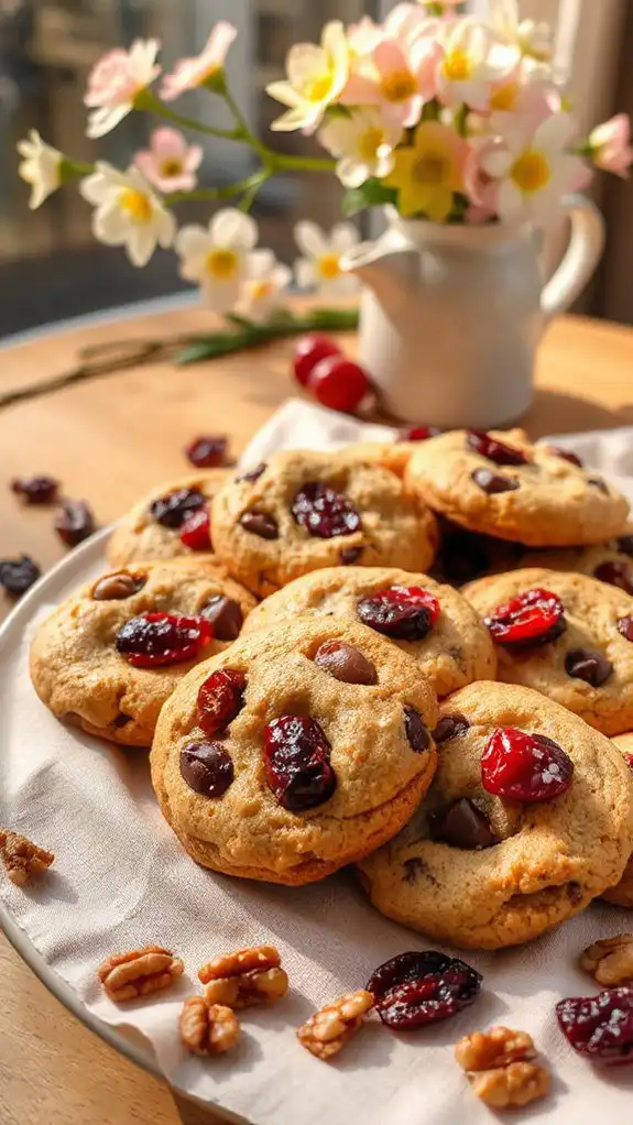 cherry walnut chocolate cookies