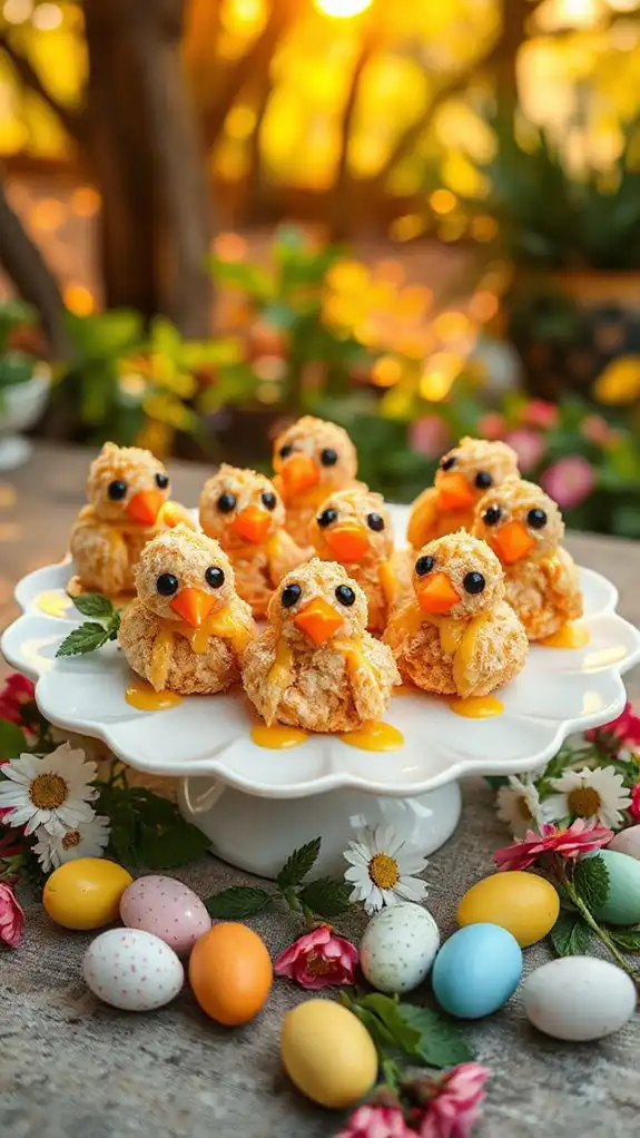 chick shaped coconut macaroons