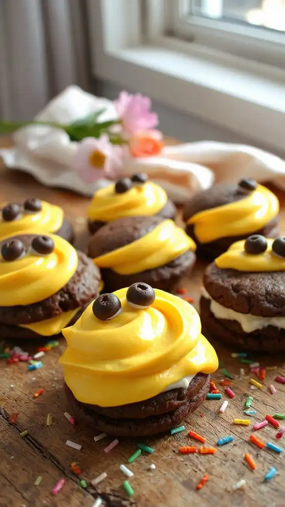 chickadee themed dessert sandwiches