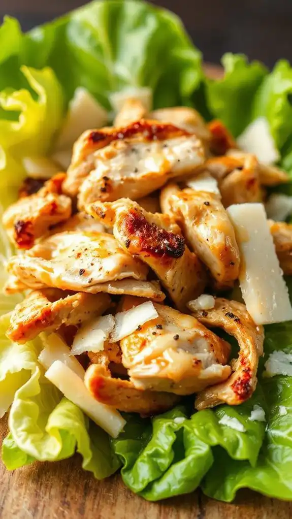 chicken and caesar wraps