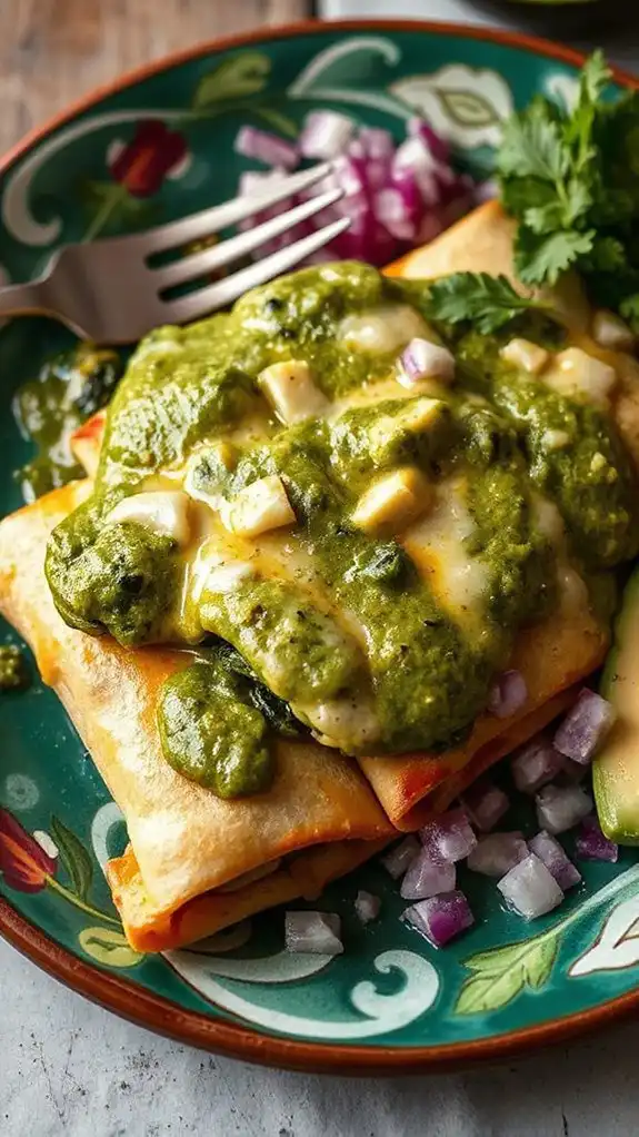 chicken and spinach enchiladas