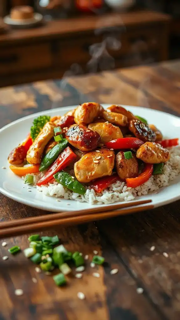 chicken and vegetable stir fry