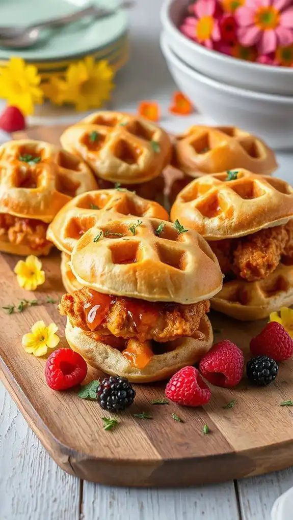 chicken and waffle sliders chicken and waffle sliders