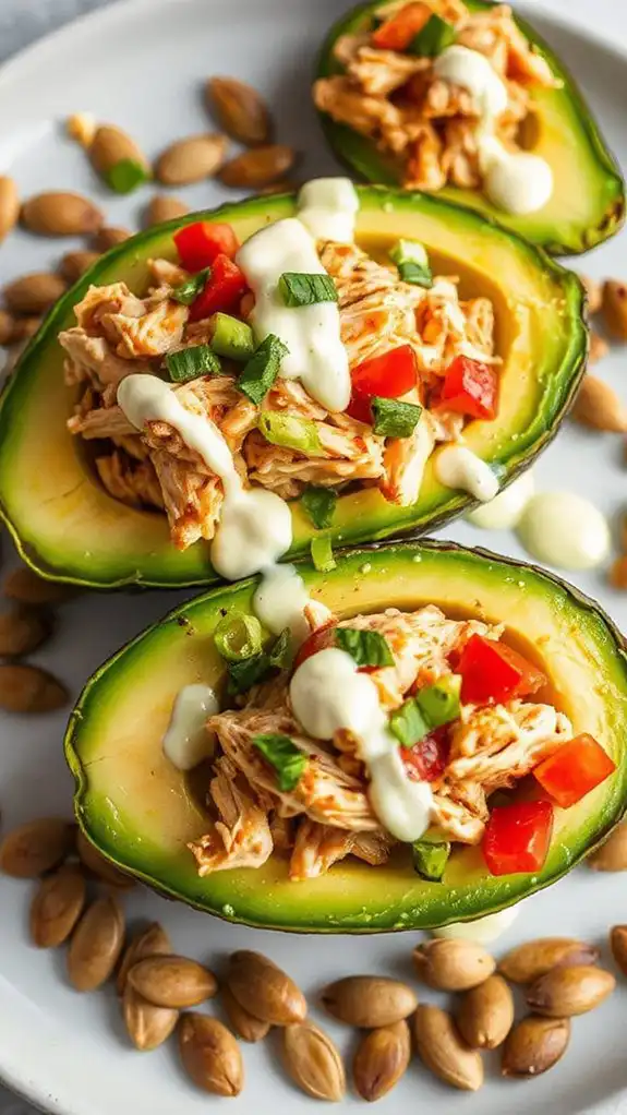 chicken avocado with dressing