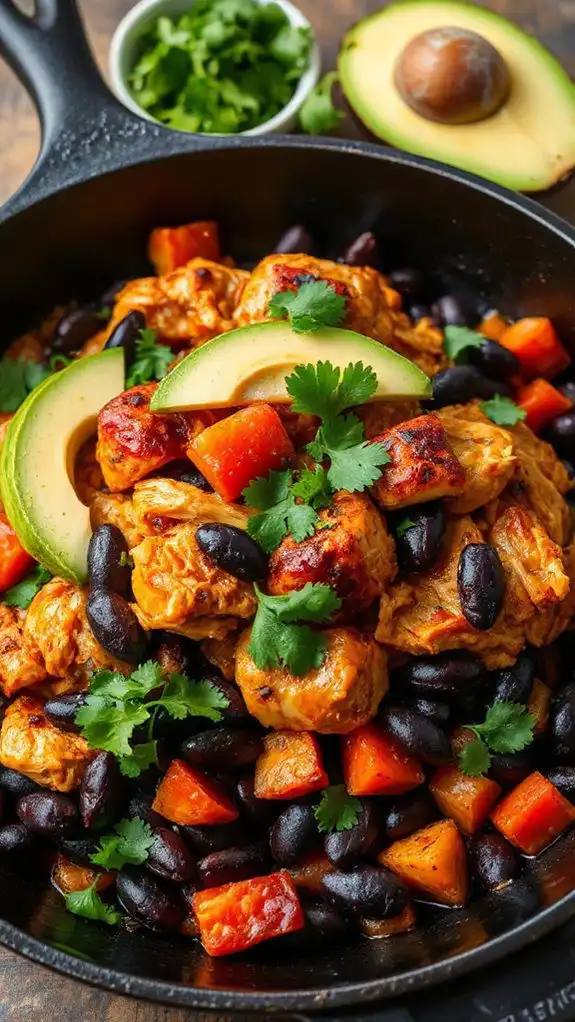 chicken beans taco skillet