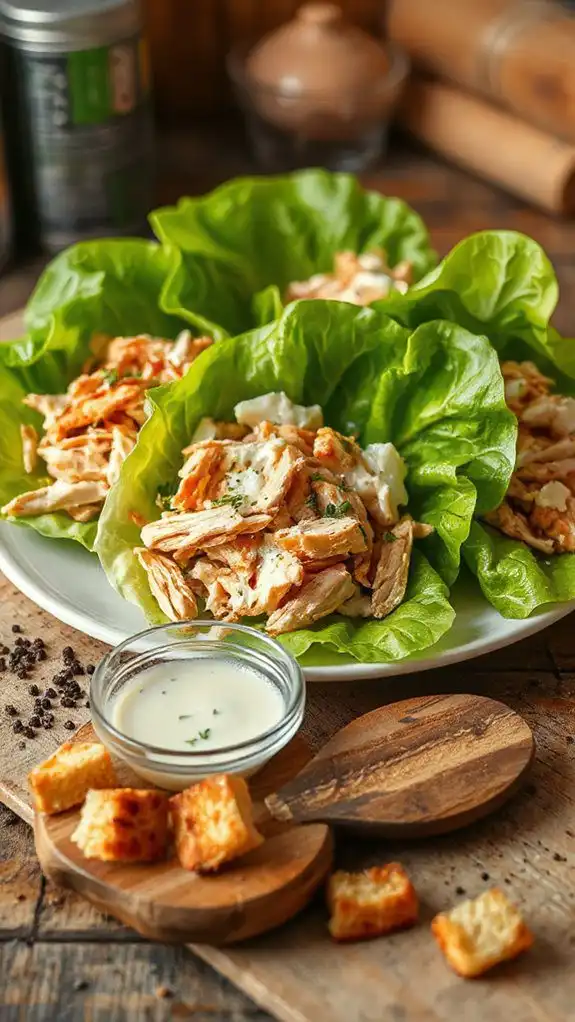 chicken caesar salad wraps