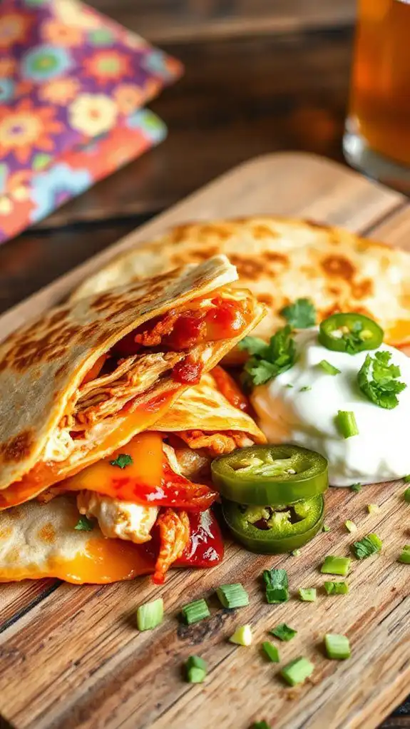 chicken filled tortilla delight