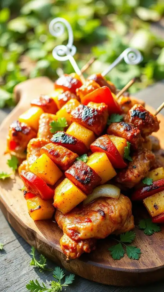 chicken kebabs with sweetness