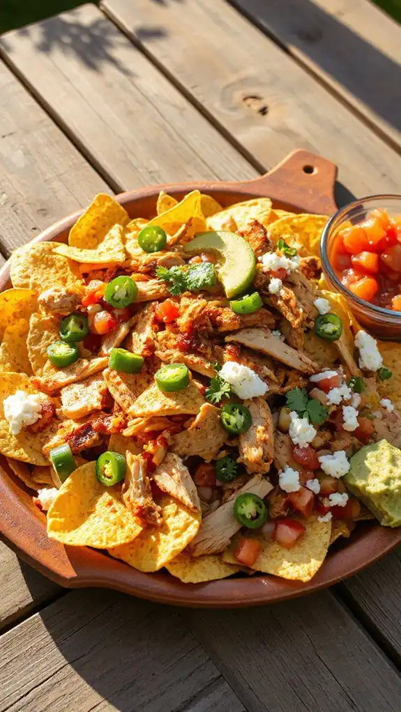 chicken loaded nacho platter