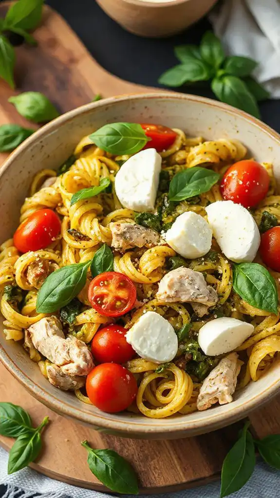 chicken pesto pasta salad